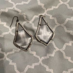 Grey and Silver Kendra Scott earrings